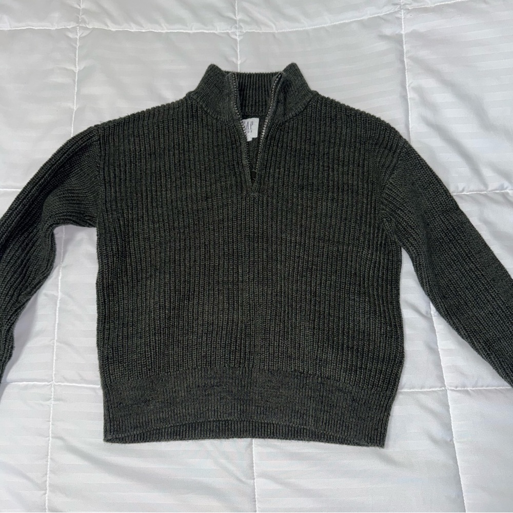 GAP Boys Charcoal Ribbed Sweater